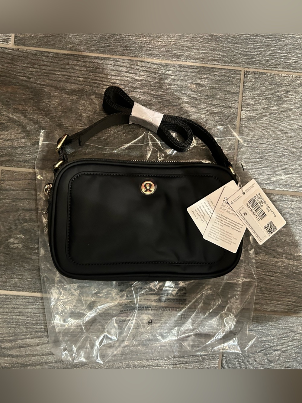 Lululemon Crossbody Camera Bag with Gold Accent NWT